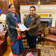 Khandelwal with finance minister Nirmala Sitharaman.